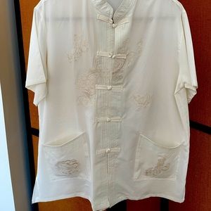Vintage | 100% silk white blouse